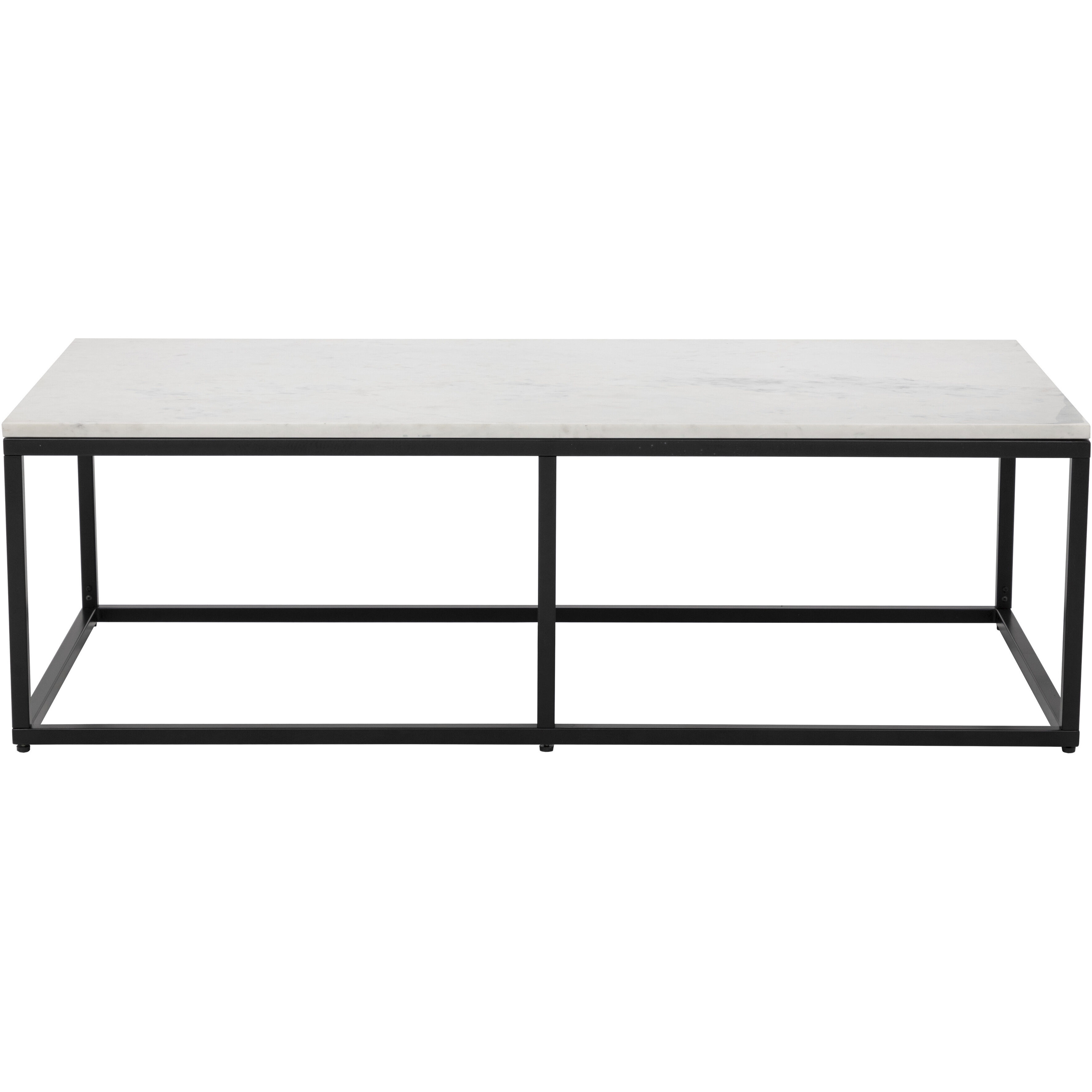 Ellery 60 X 30 inch White / Matte Black Coffee Table